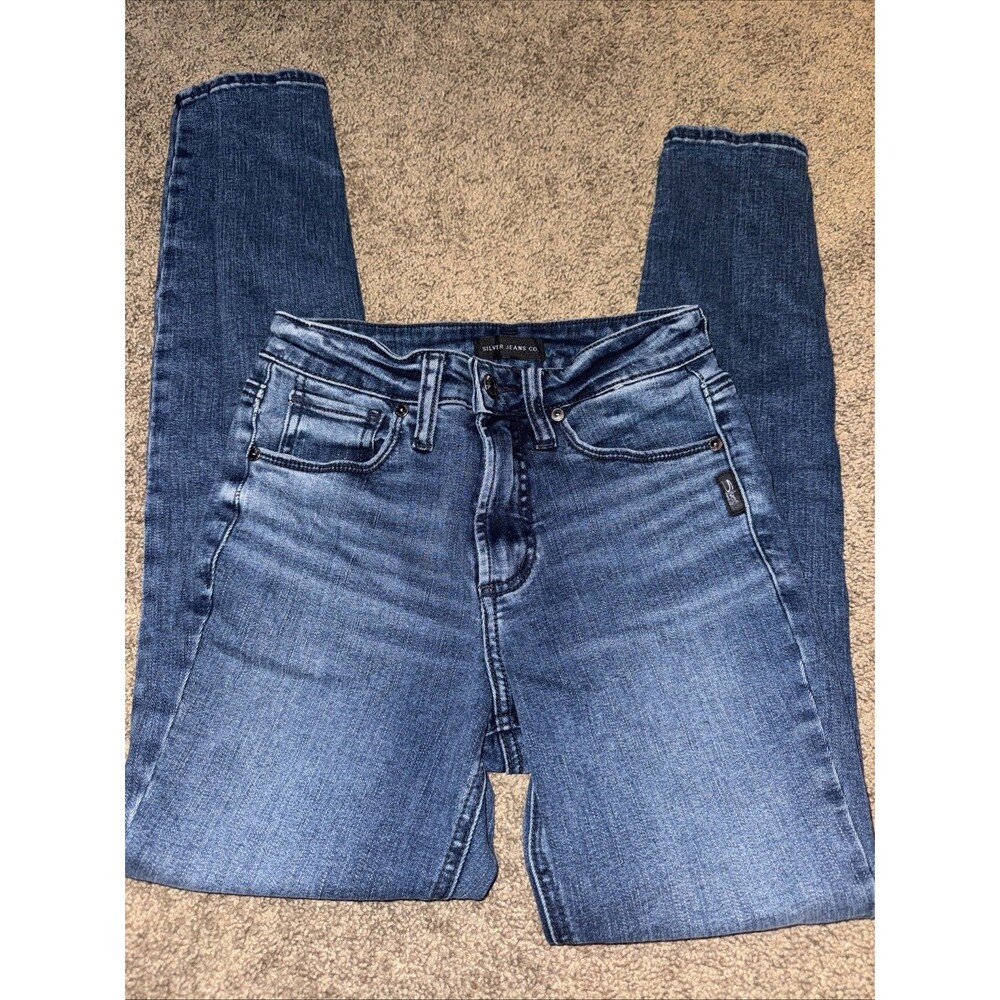 Silver Jeans Co Most Wanted Skinny Jeans Women’s W24 L29 Mid Rise Stretch